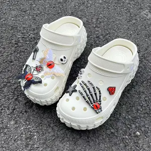 44 big size unisex summer sandals shoes on platform high heel 2025 new female casual clogds outfit