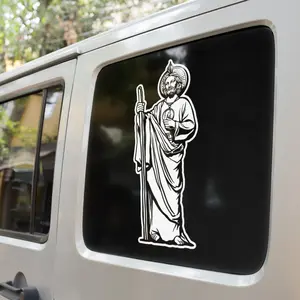 San Judas Tadeo, Saint Jude Car Window Decal, Glass, Metal, Plastic, Wood, Ceramic Safe.