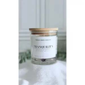 Tranquility: Amethyst Infused Crystal Candle