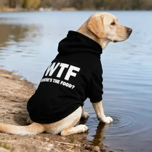 New Pet Hoodie, Soft Skin-Friendly Fabric, Warm and Breathable, Perfect for Medium to Large Dogs, Where's the Food? Print