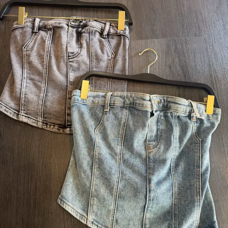 Denim Corset - Stylish Denim Corset for Women Womenswear Tops Basic Jean Blouse