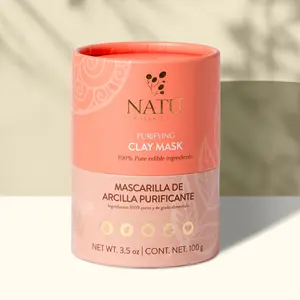 Purifying Bentonite Clay Mask by Natu Botanicals – 100% Natural, Vegan & Cruelty-Free | Deep Pore Cleanse, Clarifies & Soothes | For Oily & Combo Skin | Soft, Balanced Glow Naturally