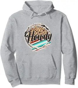 HOWDY - Leopard Cow Pattern Serape Print Cowgirl Rodeo Mommy Pullover Hoodie - Rivkafia Shop 22B0BF7D4SCY