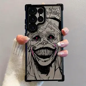Anime S-Solo Leveling Phone Case Compatible with for samsung for galaxy S25 S24 S23 S22 S21 FE Ultra Plus 4G 23G Shockproof Transparent Soft Back Cover.