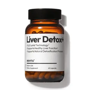 BIGVITA CoCrystal Liver Detox+ 16x Absorption with Cocrysta Silybin Glutathione Turmeric Selenium 60 Capsules for Energy & Daily Liver Health