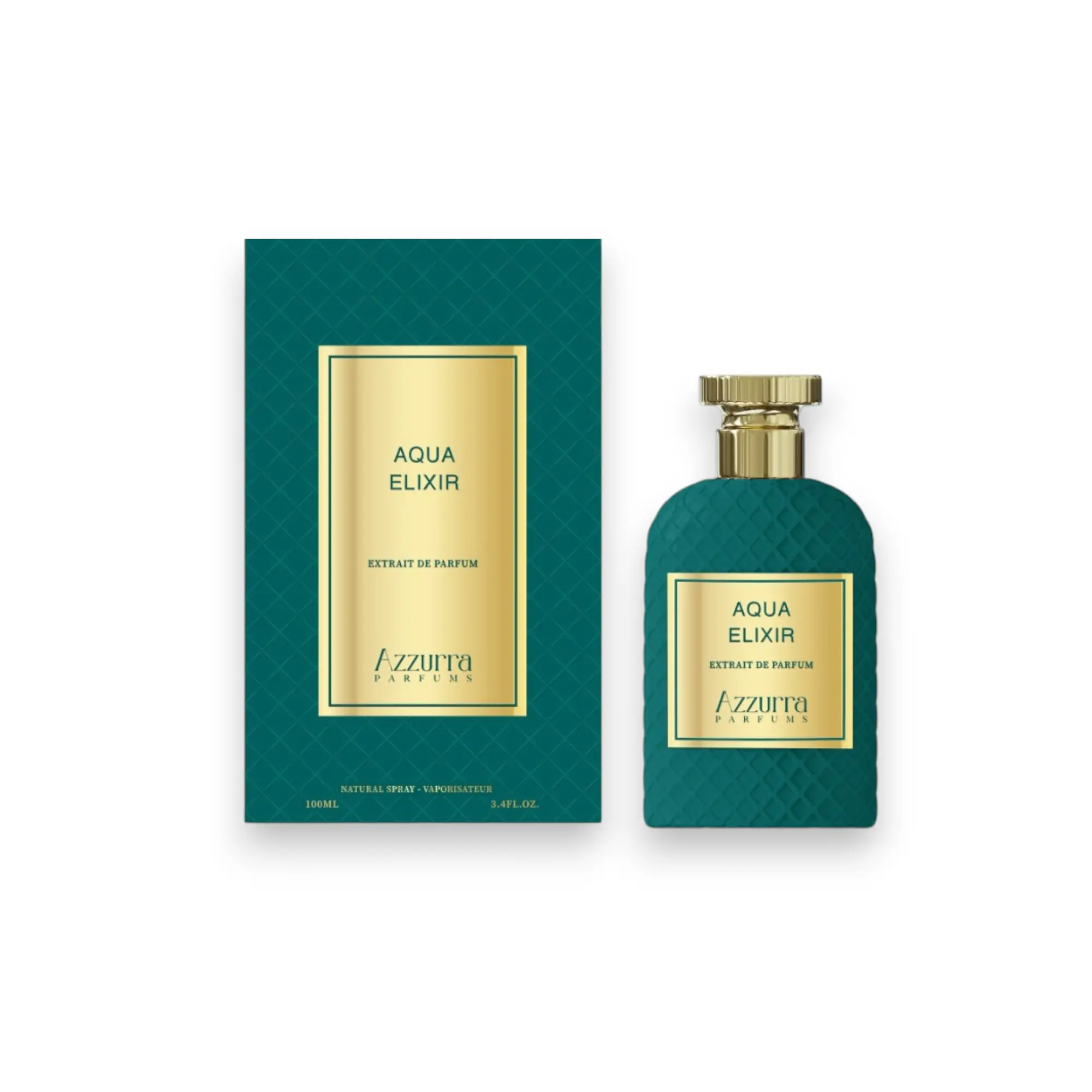 Azzurra Parfums | Aqua Elixir | Unisex Fragrance | 100 ML 3.4 OZ | Extrait De Parfum | Citrus - Black tea & Rosemary