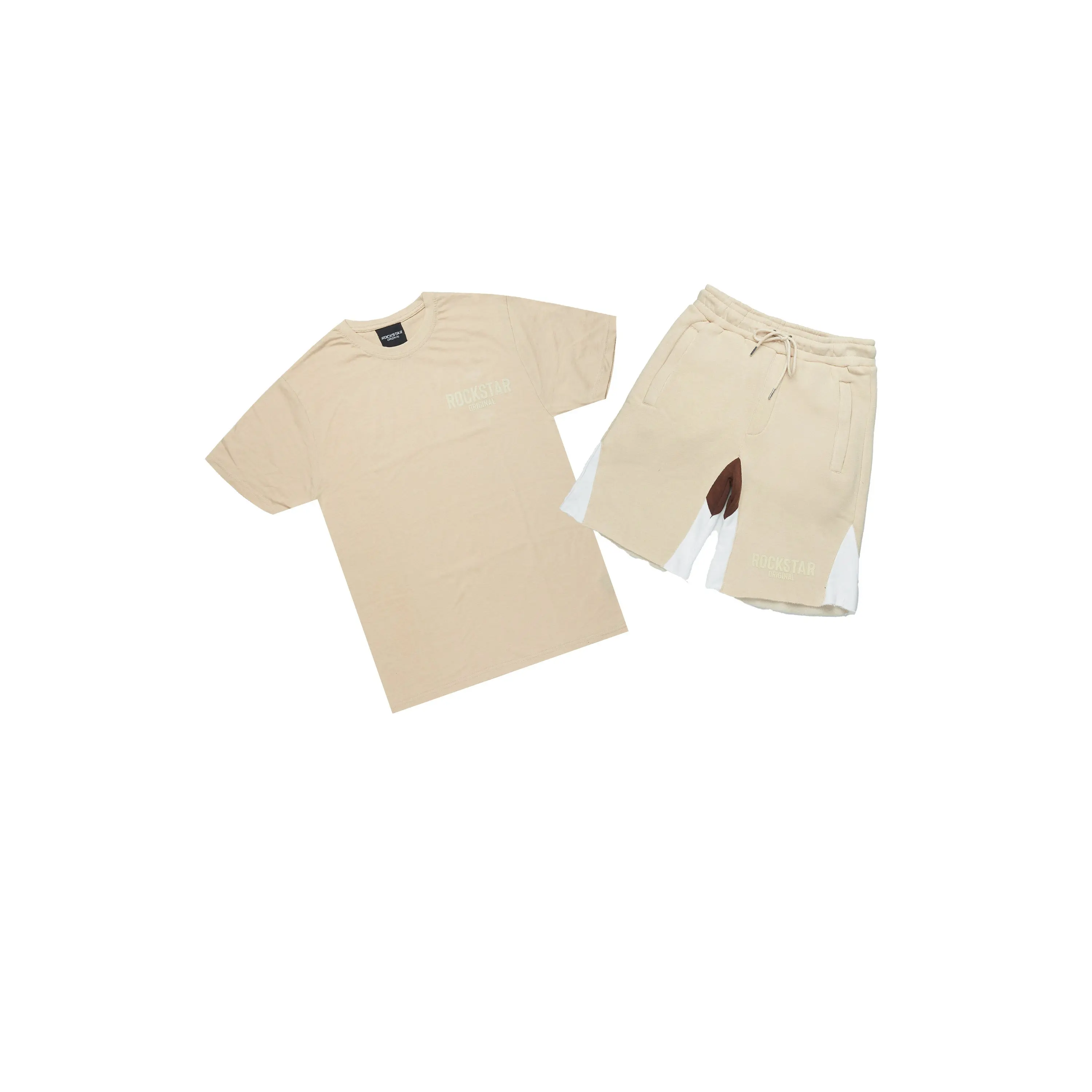 Sana Beige Relaxed T-Shirt/Short Set