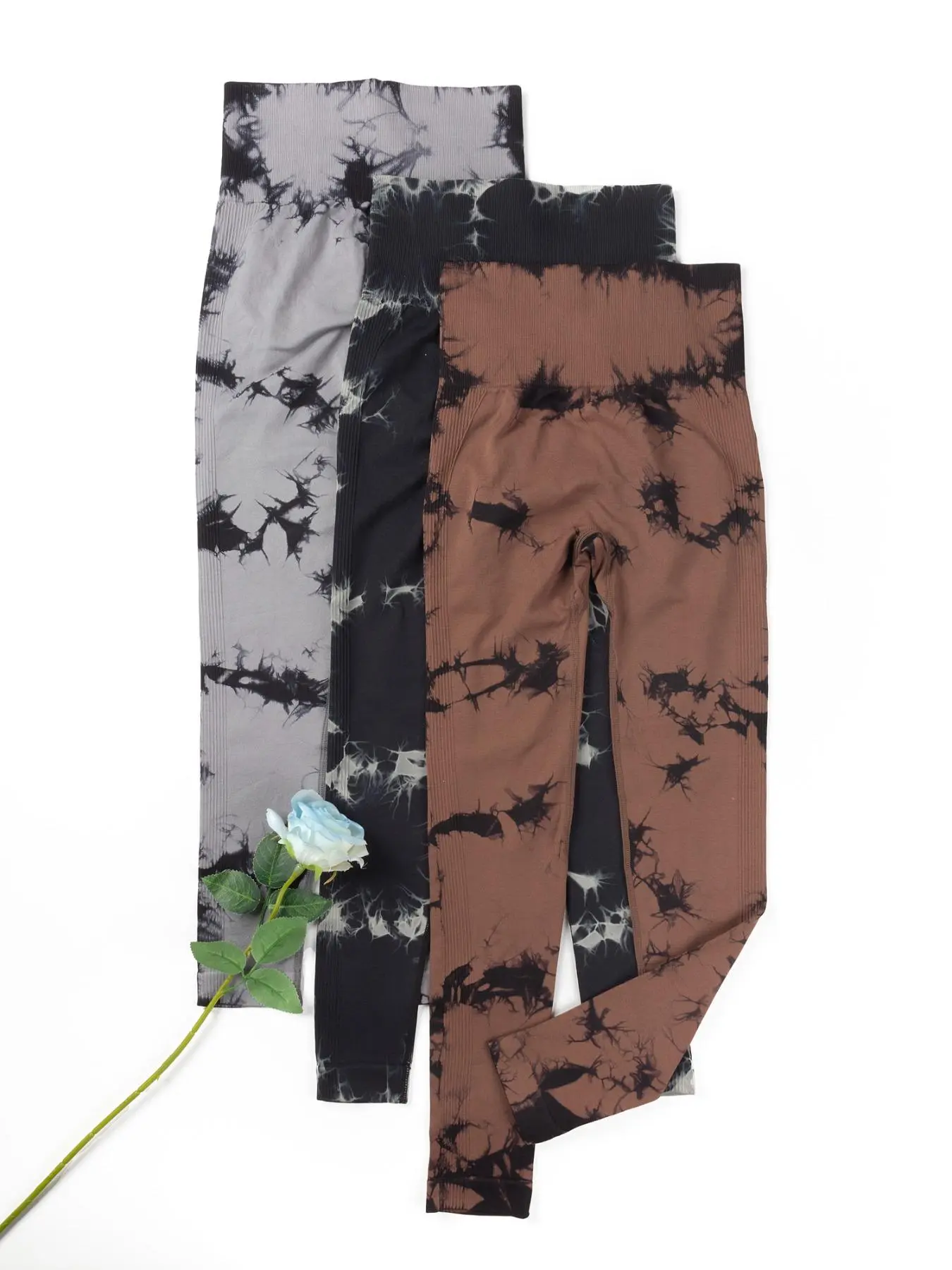 Women's Tie Dye Print High Waist Sports Leggings, Comfy High Stretch Skinny Pants for Workout Running, Women Sport & Outdoor Clothing for All Seasons, Athletic Skinny Pants, Knitted Sports Pants