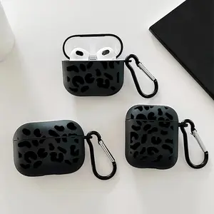 Black irregular graphics Graphic Headphone Case for AirPods1/2, AirPods3, Airpods Pro, AirPods Pro (2nd generation), Gift for Birthday, Girlfriend, Boyfriend, Friend Or Yourself, Black Pattern Anti-fall Apple Headphone Case