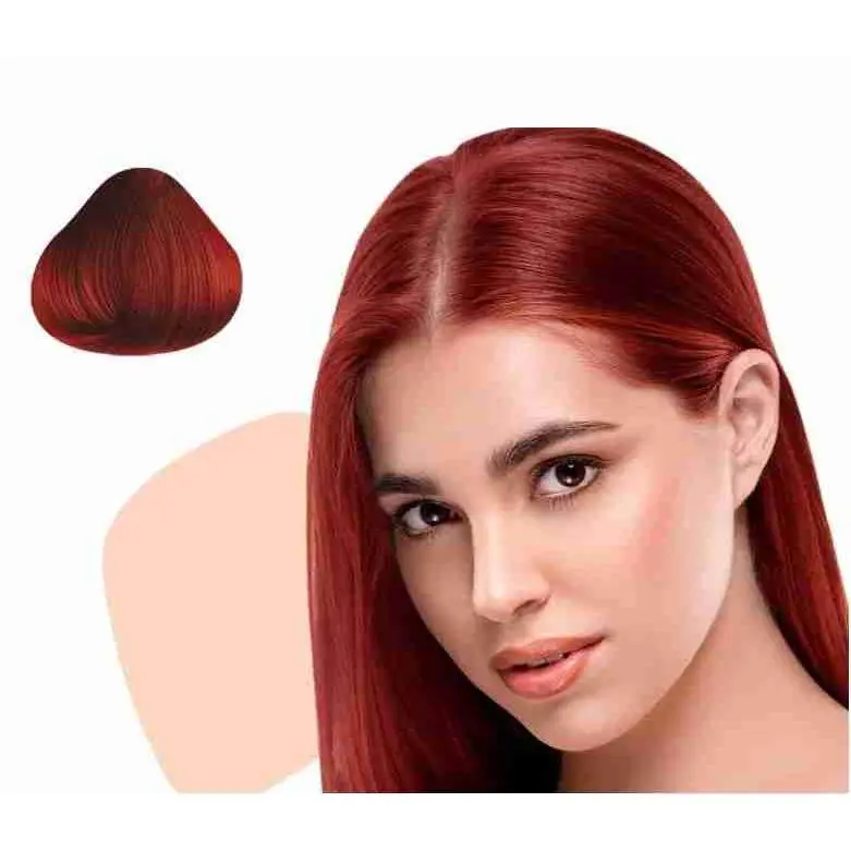 Voglia Hair Color Cream - Dark Blonde 6.66 Intense Red Shade Dye, Moisturizer Formula for Enhanced Coverage, Full Saturation & Long-Lasting Color, US Haircare Product for Hair Transformation, Color Duration