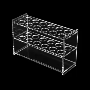 Acrylic Test Tube Holder Rack with 16mm Wells for Test Tubes and Makeup Pens