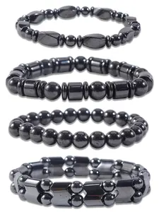 4Pcs Hematite Bracelet for Men Women Bangle Beaded Bracelet Magnetic Tiger Eye Stackable Bracelets Bracelets Jewelry