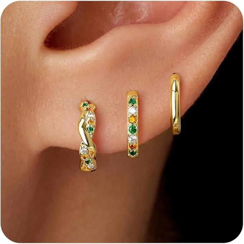 Gold-St Patricks Day Twisted Hoop