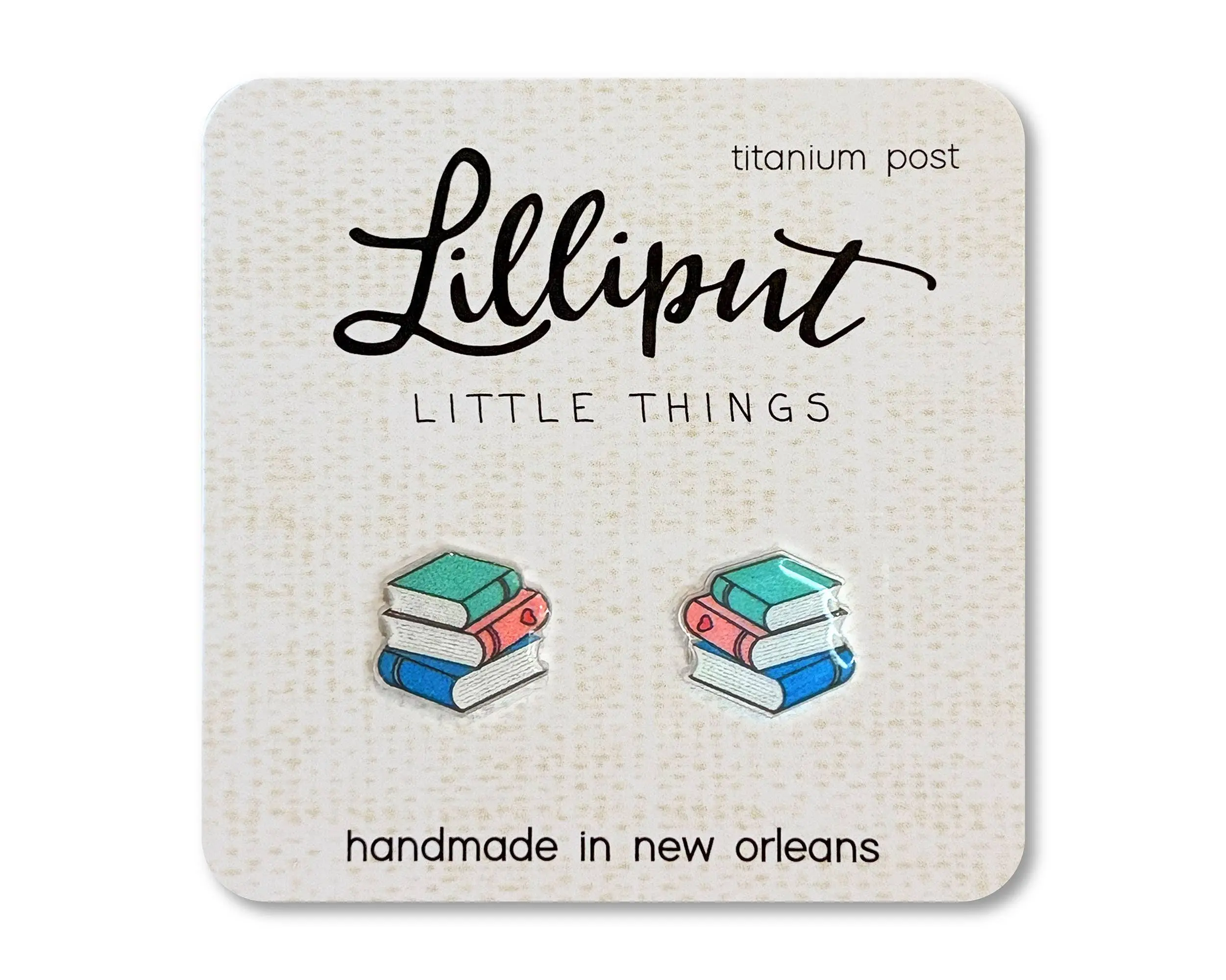 Book Stack Earrings Book Stack Earrings