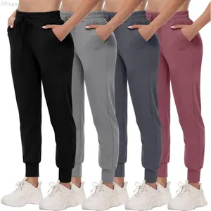 4 Pack Joggers for Women - Sweatpants with Pockets Lightweight Comfy Yoga Pants for Workout Travel LoungeAEleqanza22