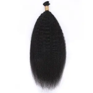 Kinky Straight Bulk Human Hair Extensions