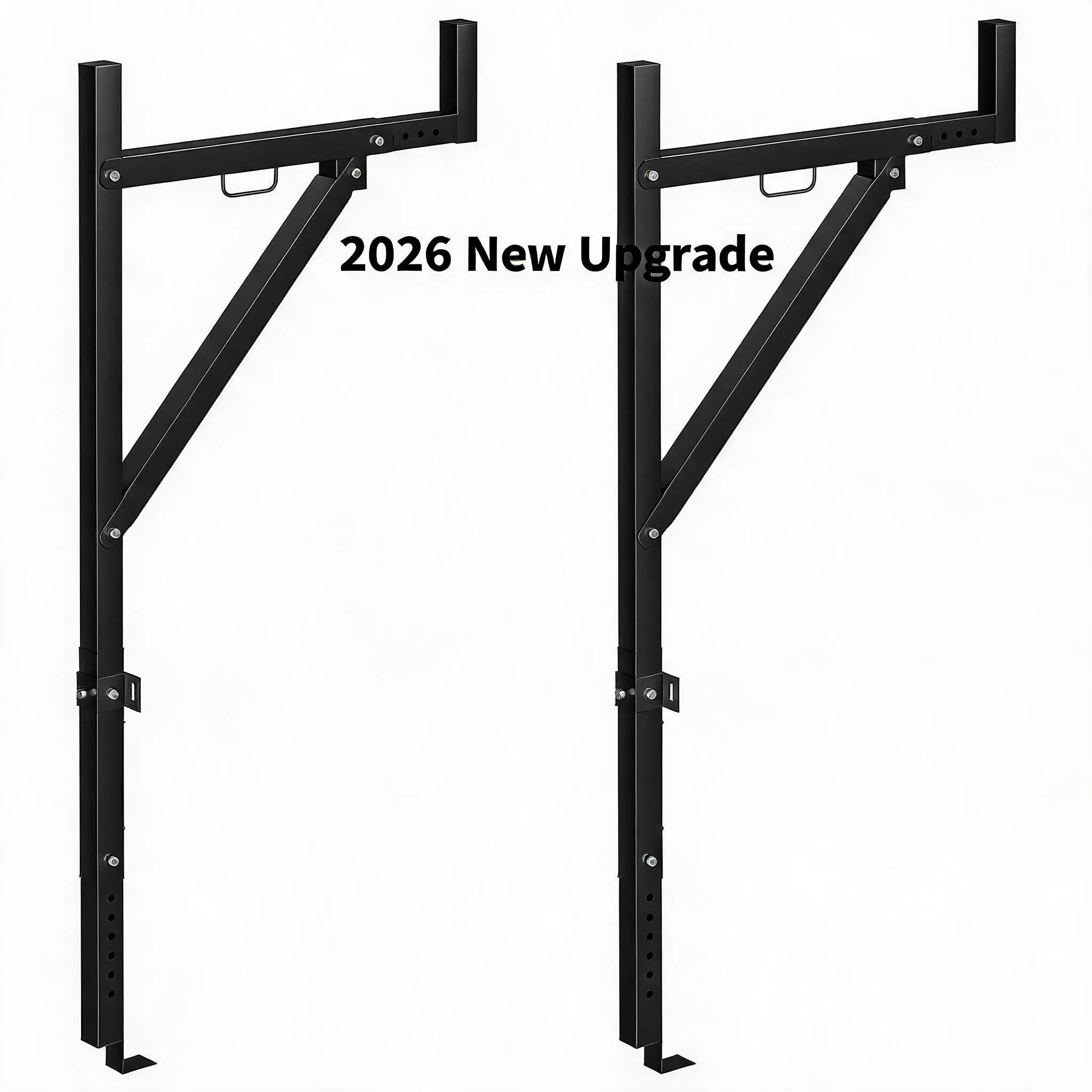Heavy Duty Adjustable Steel Truck Ladder Rack – 19-34" Adjustable Width, 44.5-49.5" Height – 250 lbs Capacity – Global Bed Rack for Pickup, Kayak, Lumber, Surfboard, Trailer – Cargo Management Accessory