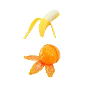 2PCS Bananas Fruit Squeeze Toys, Banana Squishies for Stress Relief Stress, Stretchy Bananas Squeeze Prop Peelable Fake Bananas Fruits , Stretchy Fidget Toys for Fun Easter Basket Stuffer Gift Birthday Part, Stress Relief Fidgeting