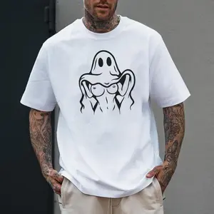 Naughty Ghost Sexy Boobs Graphic Print T-Shirt Sweatshirt Hoodie, Naughty Ghost For Men Women, Naught Ghost For Fun, Halloween Naughty Ghost, Halloween Shirt Sweatshirt Hoodie