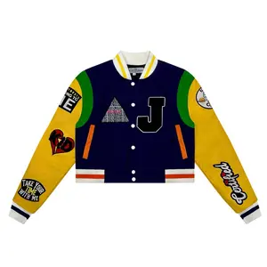 Lover Girl Deluxe Varsity Jacket Fashion Womenswear Cropped
