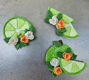 Cute Handmade Lime Magnets  Whimsical Kitchen Accessories!  Bright & Cheery Lemon Magnet Set, Perfect for Kitchen Decor!  Citrus Delight!