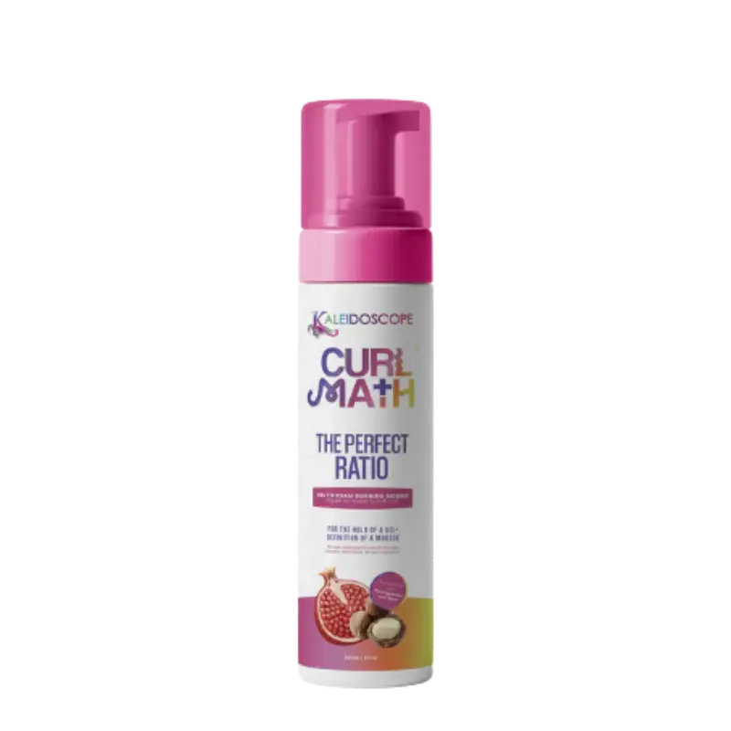 Curl Math Perfect Ratio Gel-to-Foam Defining Hair Mousse, 8oz Unisex Curly Haircare - All-Day Strong Hold, Frizz-Free Styling, Bounce Curls Mousse & Gel