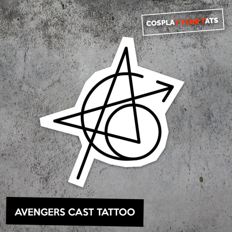Avengers Cast Temporary Tattoo Temp Tat Tatoo Tatto Superhero Simple Nerd Fan Comic Con Costume Line Drawing Logo A Hipster Infinity War