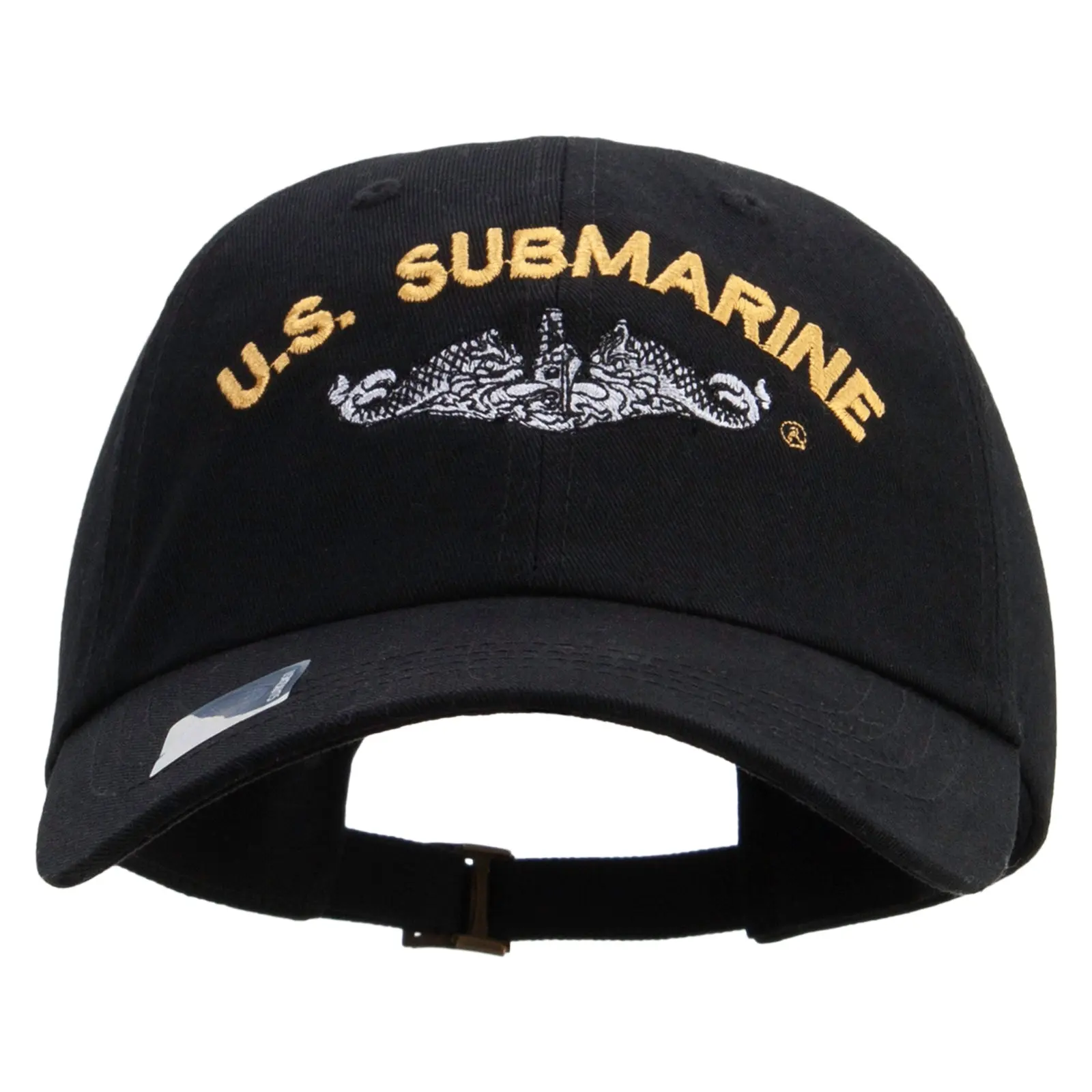 US Submarine Logo Embroidered Dad Style Unstructured Low Profile 6 panel Cotton Cap