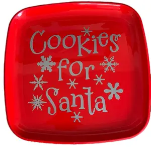 Cookies for Santa Plate - Perfect for the Holidays Plastic Family