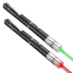 Photon Flick 2 Pack Laser Pointer Pen Visible Light Beam High-Power Long-Range Cat Laser Pointer (Red and Green)