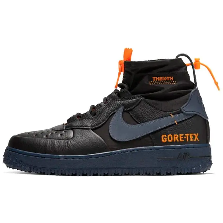 Nike Gore-Tex Air Force 1 High Wtr 'The 10TH' Men's Casual Trainers, High-Top Lace-Up Round Toe Rubber Sole Durable Non-Slip Casual Wear Unisex Shoes CQ7211-001
