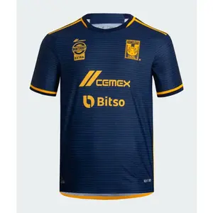 Tigres UANL Navy Blue Retro Soccer Jersey - Liga MX Mexican Club Unisex Short-Sleeve Athletic Fan Kit, TikTok Viral Streetwear, Gift for Supporters