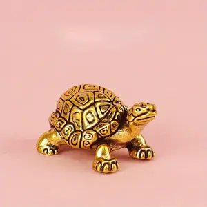 Brass Tortoise Craft Ornament, Home Decor Accent Piece, Durable Brass Material, Perfect Gift Idea, Enhance Your Space, Collectible Figurines