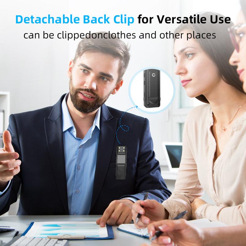 1080P HD Body Camera with 180° Rotating Lens - PortableClip-On Recorder, Night Vision, 130° Wide Angle, USBRechargeable for Security, Workplace Evidence, OutdoorAdventure & Content Creation