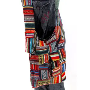 Patchwork Crossbody Bag | Handmade Cotton Messenger Bag