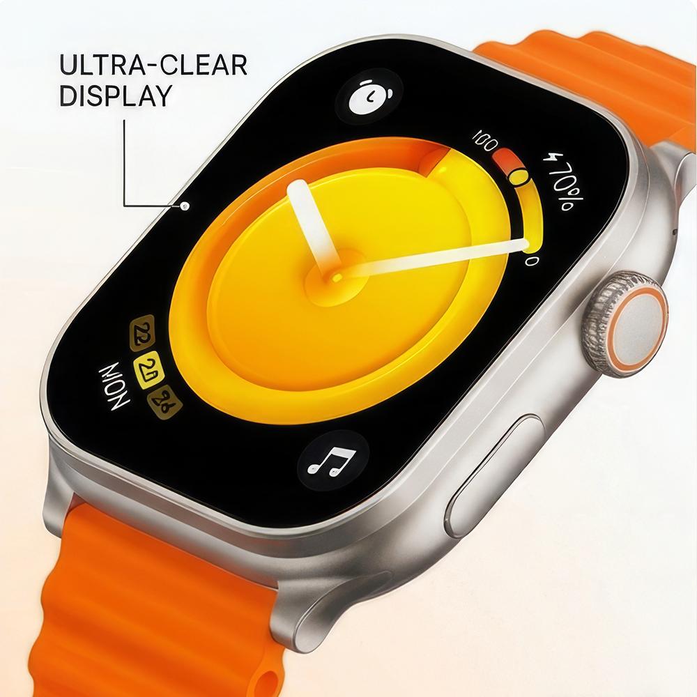 W&O Smart Watch Multiple Sport Mode, Message Reminder, Fitness Wearable, IP67 Waterproof Touch Screen Watch, Sleep Monitoring, Multifunctional Smart Watch with High Battery Life, GPS Bluetooth Call, 4 Straps,Gif