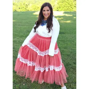 Betsey Gingham Skirt - Red