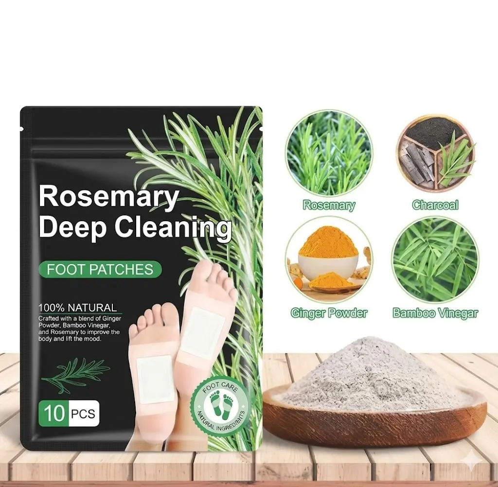 Rosemary Ginger Foot Care Pads (10PCS ) ,Herbal Scented Disposable Foot Sole Patches, Soft Comfortable Pads for Daily Nighttime Foot Care