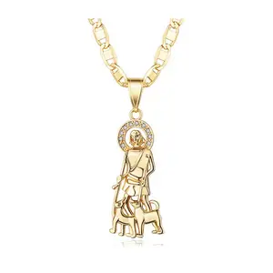 Lazaro 18-Karat Layered Real Gold Filled Cross Pendant Charm, 24-in Chain Necklace #21, Fashion Costume Jewelry Accessory for Stylish Wear (Gold Cross Pendant)