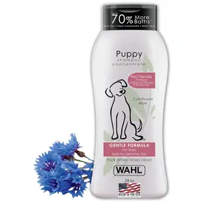 Wahl USA Gentle Puppy Shampoo for Pets – Cornflower & Aloe for Grooming Dirty Dogs - 24 Oz - Model 820002A