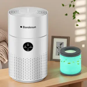 Air Purifiers for Bedroom, Bandesun H13 True HEPA Air Filter, Quiet Air Cleaner With Night Light, Portable Small Air Purifier for Home, Office, Living Room