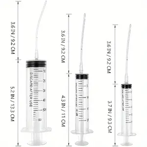Birds Feeding Syringe 3pcs Feeding Tubes for Birds Parrot Hand Feeding Syringe with 5pcs Curved Gavage Tubes, Without Battery