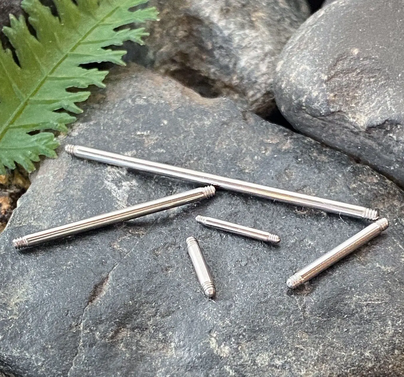 Body Jewelry Replacement Parts - 10pk 316L Surgical Steel Straight Bars Barbells