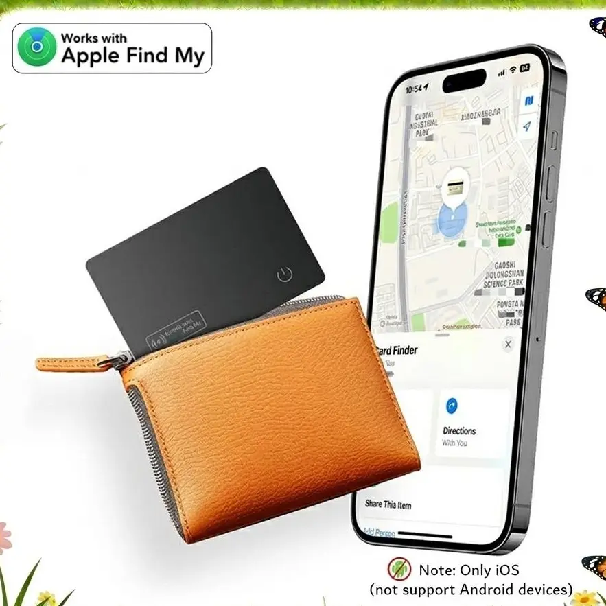 [Flash Deals] Tukio Wallet GPS Tracker Card, Wireless Charging Wallet Locator, Smart Tracker for Wallet(iOS Only) with Apple Find My, Wireless Positioning Tracker, Luggage, Phone, Passport & Other Items Tracking summerwins