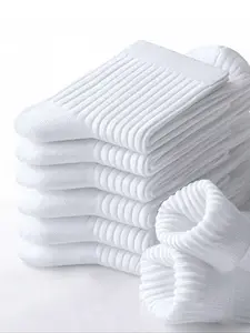 6 pairs of men's and women's breathable, sweat absorbing, and comfortable mid length socks suitable for daily leisure, sports, exercise, and various occasions