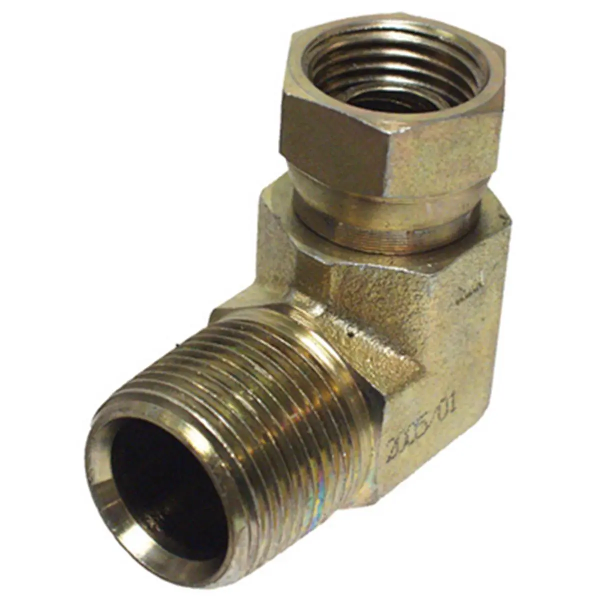 212 MAIN 90-Degree Swivel Hydraulic Adapter, 0.50 in. Male Pipe to 1/2 in. Female Pipe, Easy Connection Fit, 1.75x2.75x4.5 in. Size, for Commercial & Industrial Appliance Parts & Accessories