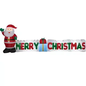 9 Foot Merry Christmas Santa Light Up Inflatable Lawn Decoration