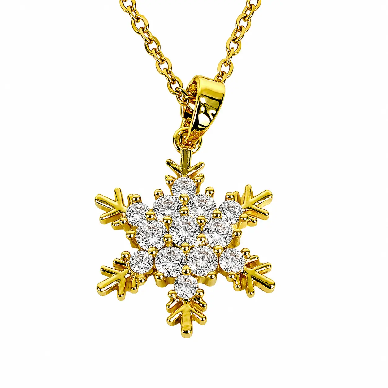 Golden Snowflake Necklace