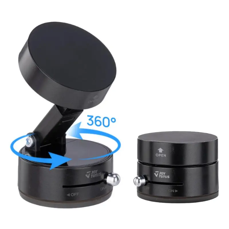 Joytutus Magnetic Car Phone Holder - Strong Retractable Suction Cup, Foldable Adjustable-Length Arm, 360° Rotating Ball, Protective Layer, 4.0–7.0" Fit, Hands-Free Cars Accessories, Magnetic Phone Mount for Vehicle Use, Phone Holder For Car