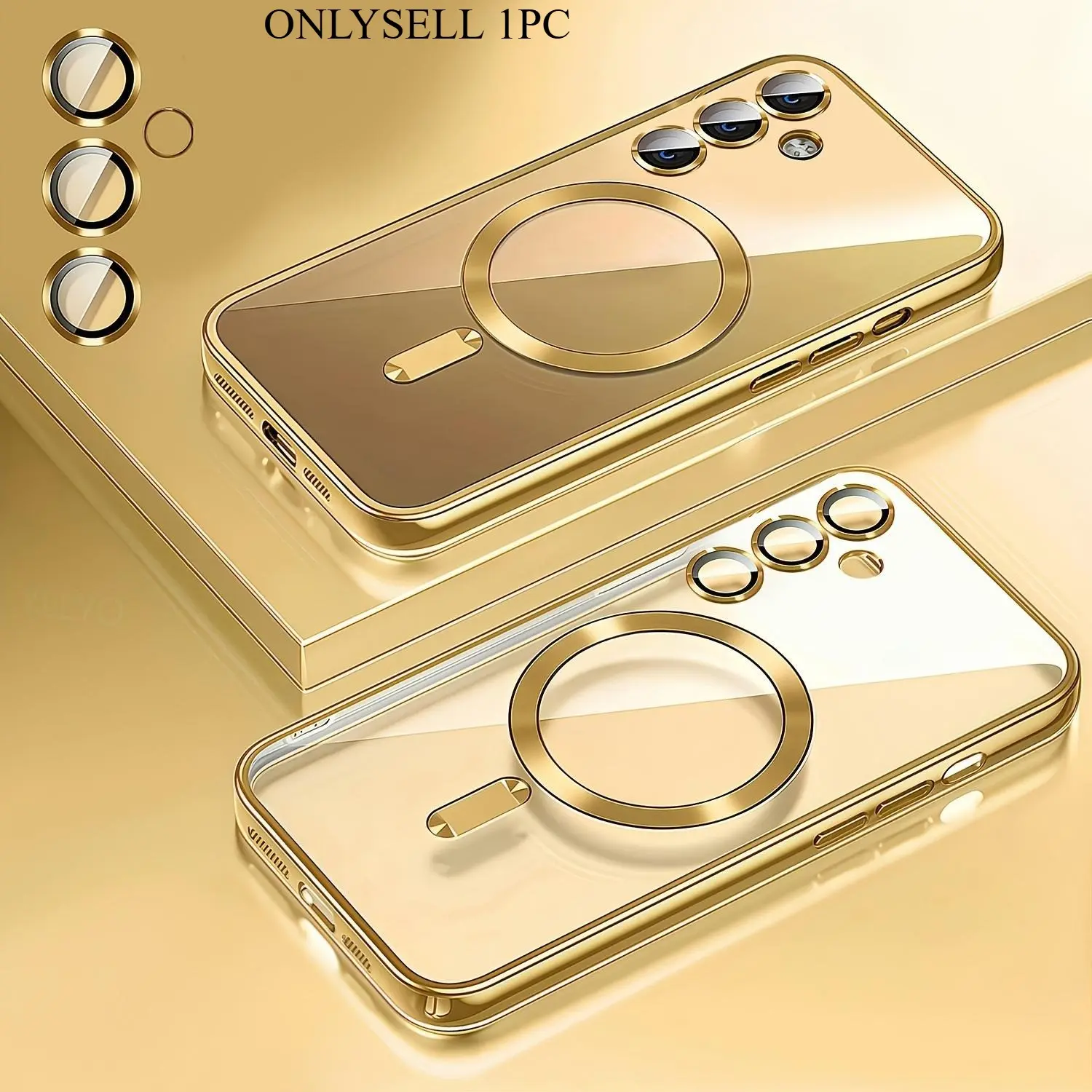 Magnetic Phone Case with Camera Lens Protector, Shockproof Phone Cover, Tpu Smartphone Casing, Phone Accessories Compatible with Samsung A36 A56 A26 A16 A17 A55 5G A35 5G A15 A25 A05S A06 A07 S25FE, Shockproof TPU Cover